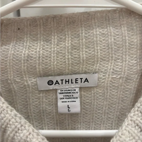 Athleta Azelea Mock Neck Wrap Wool Cashmere Size Large - Picture 3 of 7